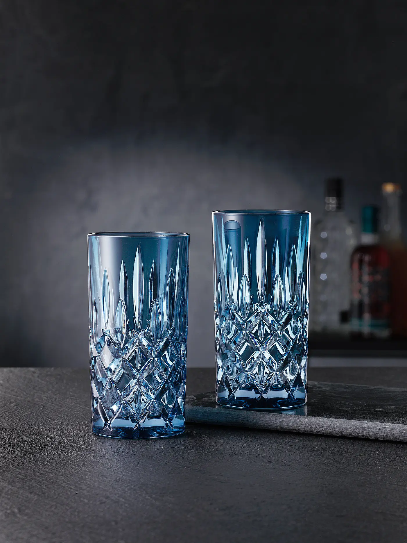 NACHTMANN | Longdrink Glas 2-er Set 395ml VINTAGE COLOUR NOBLESSE Smoke | blau